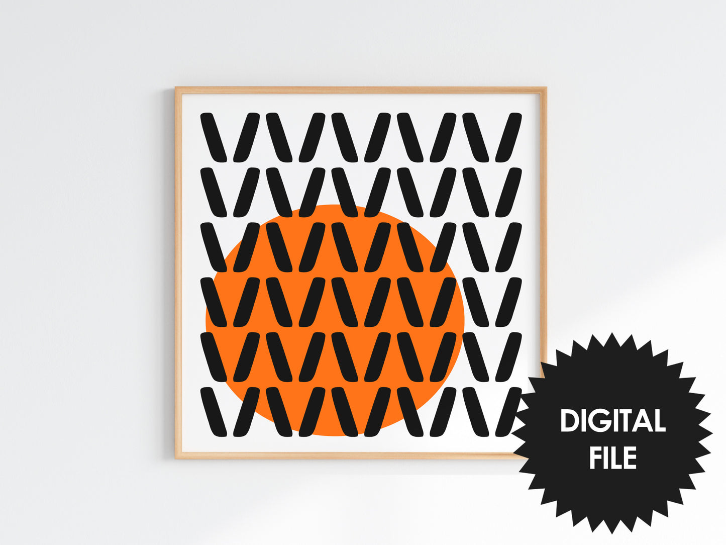 Halloween Inspired Abstract Wall Art Printable, Digital Download, Print at Home, Print Any Size Up To 20x20inch