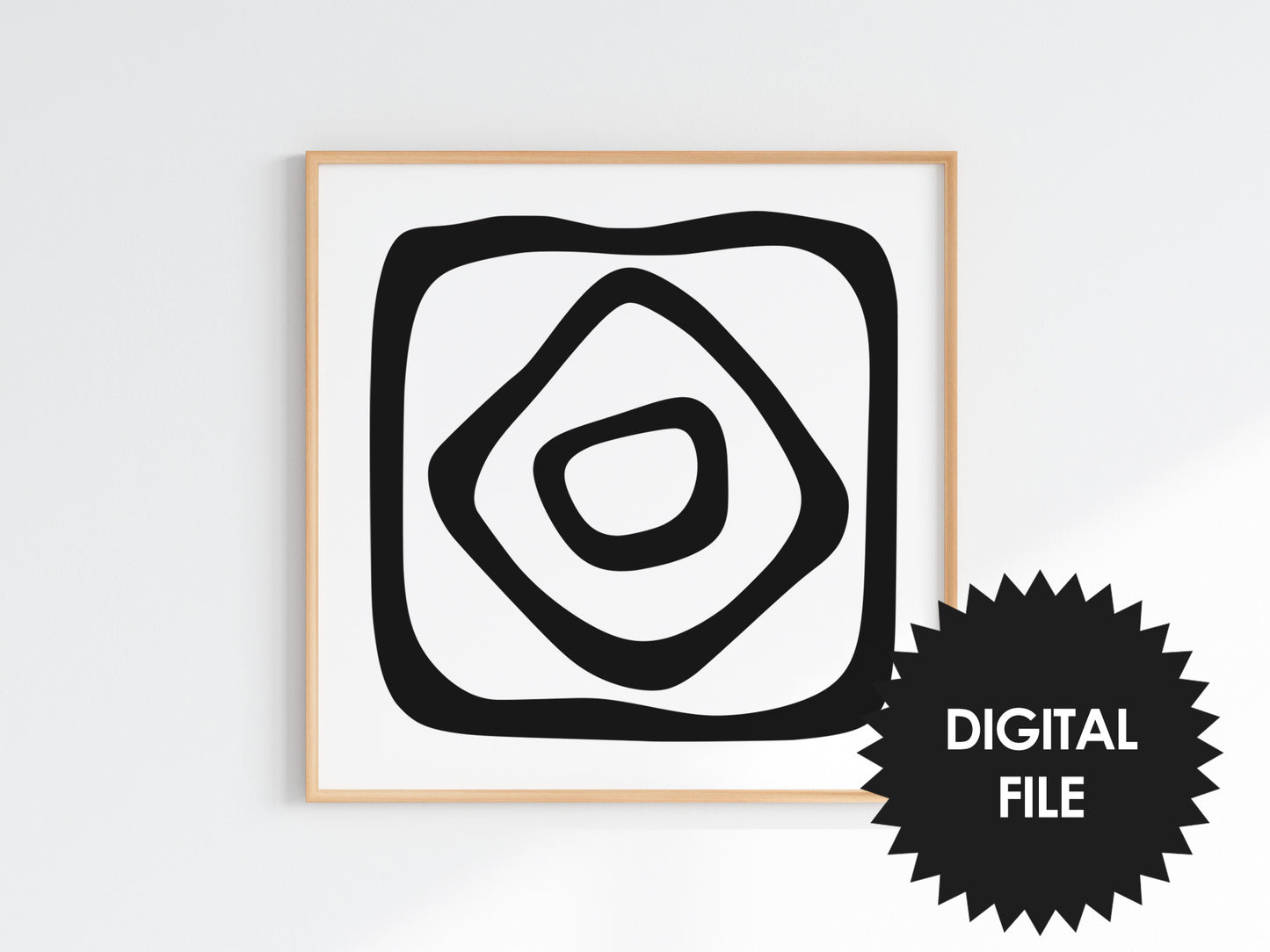 Printable Abstract Squares, Set of 9, Bundle Print set, black white wall art download, digital art, abstract download art prints