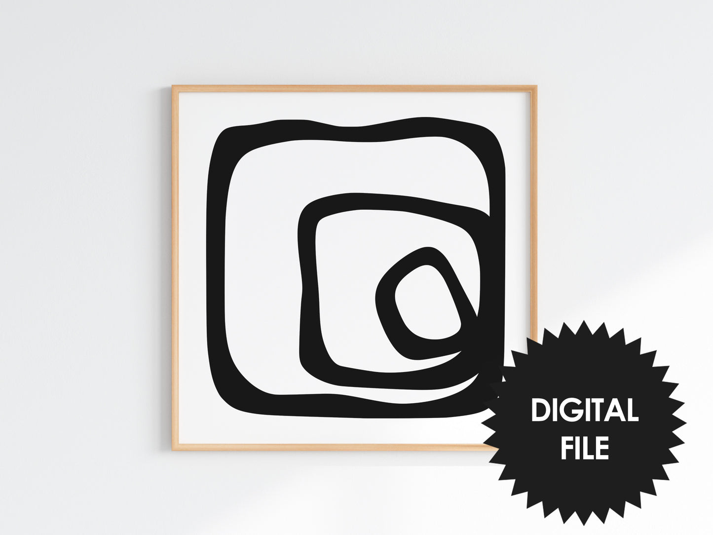 Printable Abstract Squares, Set of 9, Bundle Print set, black white wall art download, digital art, abstract download art prints