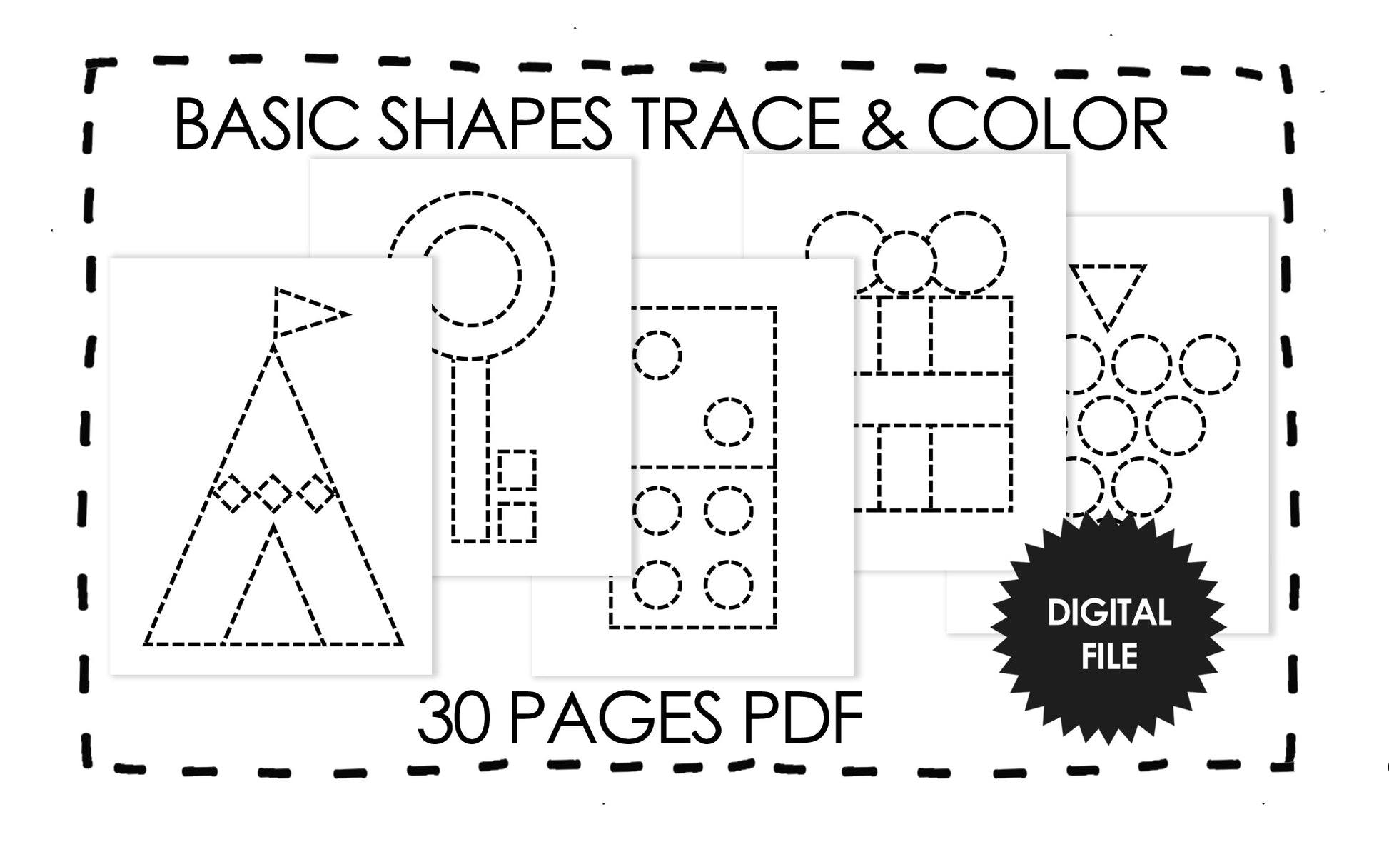 kids-printables-basic-shapes-trace-color-30-pages-kindergarten-wor-she-print for Free Printable Shapes Worksheets Pdf Kids Printables, Basic Shapes Trace & Color 30 Pages, Kindergarten Wor – she-print for Free Printable Shapes Worksheets Pdf