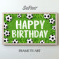 Happy Birthday Soccer Theme TV Backdrop for Boys | 3840x2160px JPEG | Digital Download preview