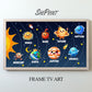 Solar System Educational Samsung Frame TV Art For Kids | Learn Planets in a Fun Way - Digital TV Art - Instant Download preview
