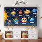 Solar System Educational Samsung Frame TV Art For Kids | Learn Planets in a Fun Way - Digital TV Art - Instant Download, preview in kids room