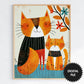 Kids Room Wall Art, Spring Cats, Set of 2 Risograph Prints, preview image 2, spring cats