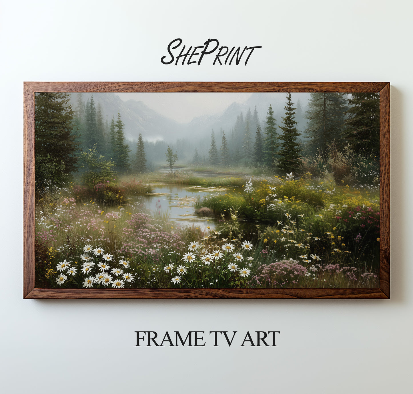 Spring In The Mountains Landscape TV Art - Instant Digital Download