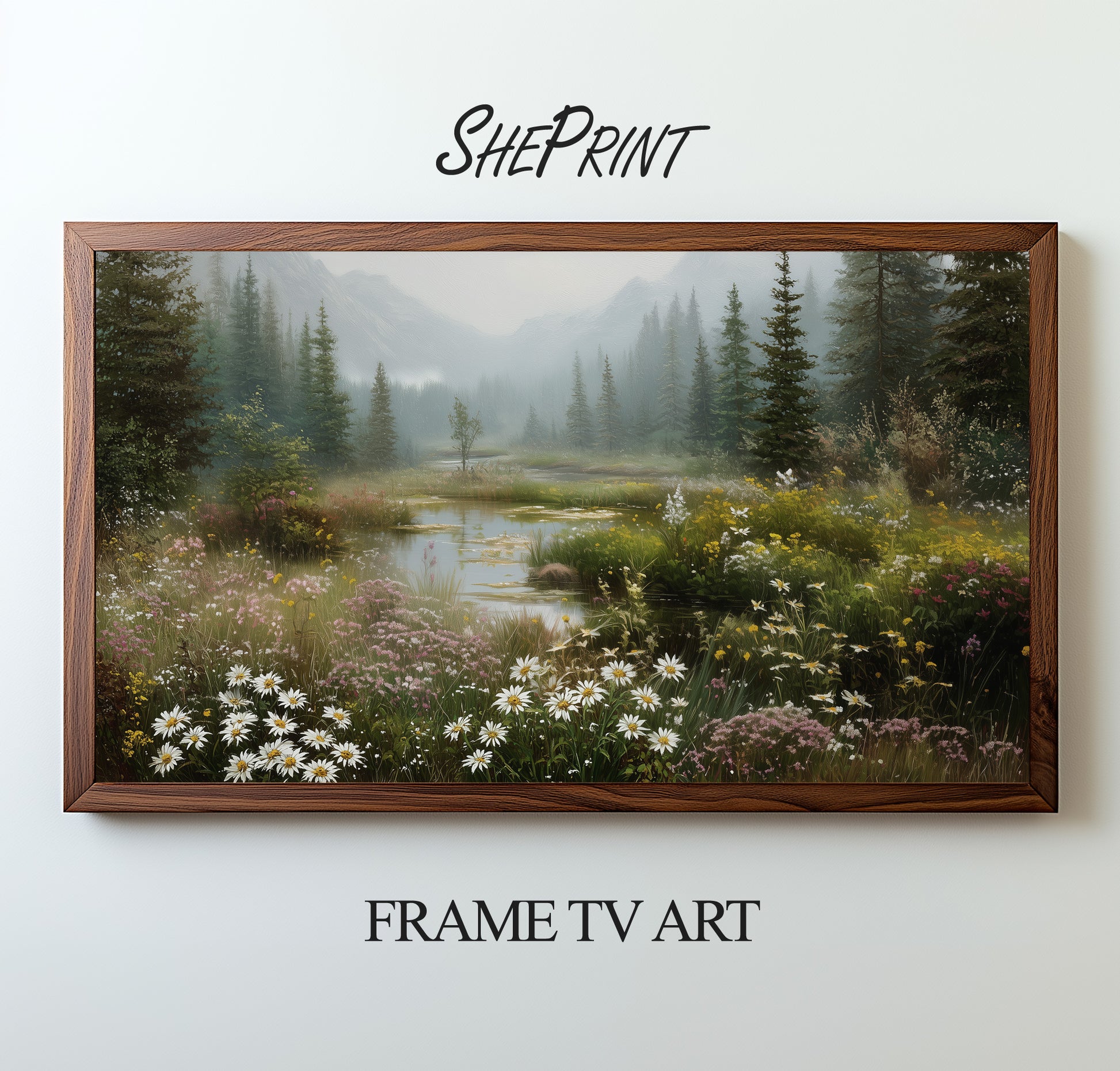 Spring In The Mountains Landscape TV Art - Instant Digital Download