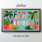 Tropical Birthday Frame TV Art | Summer Luau Happy Birthday Banner for TV | Instant Download