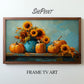 Samsung Frame TV Art, Sunflowers and Pumpkins Autumn Still Life Oil Painting preiew