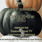 Samsung Vertical Frame TV Art, Three Pumpkins Thanksgiving Abstract Art close up view