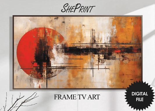 Samsung Frame TV Art, Wabi Sabi Art, Abstract Japanese Art