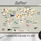 Samsung Frame TV Art Kids | Animal World Map | Educational Art | Digital TV Art | Frame TV Art for Kids | Instant Download