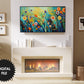 Frame TV Art Colorful Spring, Abstract Art preview in living room