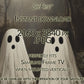 Vertical Frame TV Art, Two Ghosts In The Forest Halloween TV Art, close up view