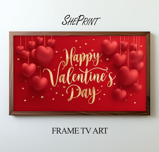 Happy Valentine's Day Banner | Samsung Frame TV Art 