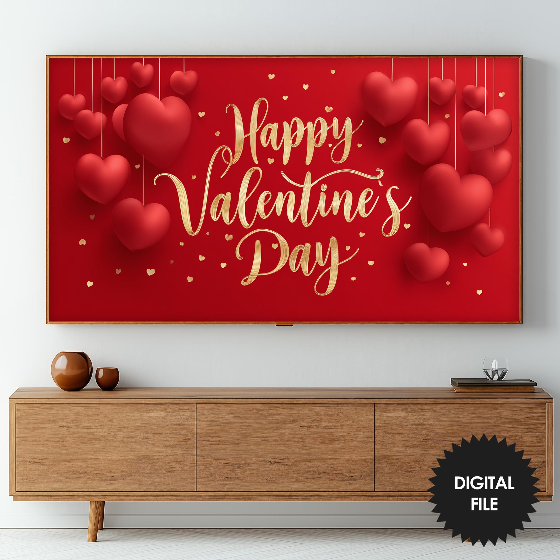Happy Valentine's Day Banner | Samsung Frame TV Art preview 2