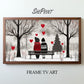 Frame TV Art Cute Valentine's Couple On Bench