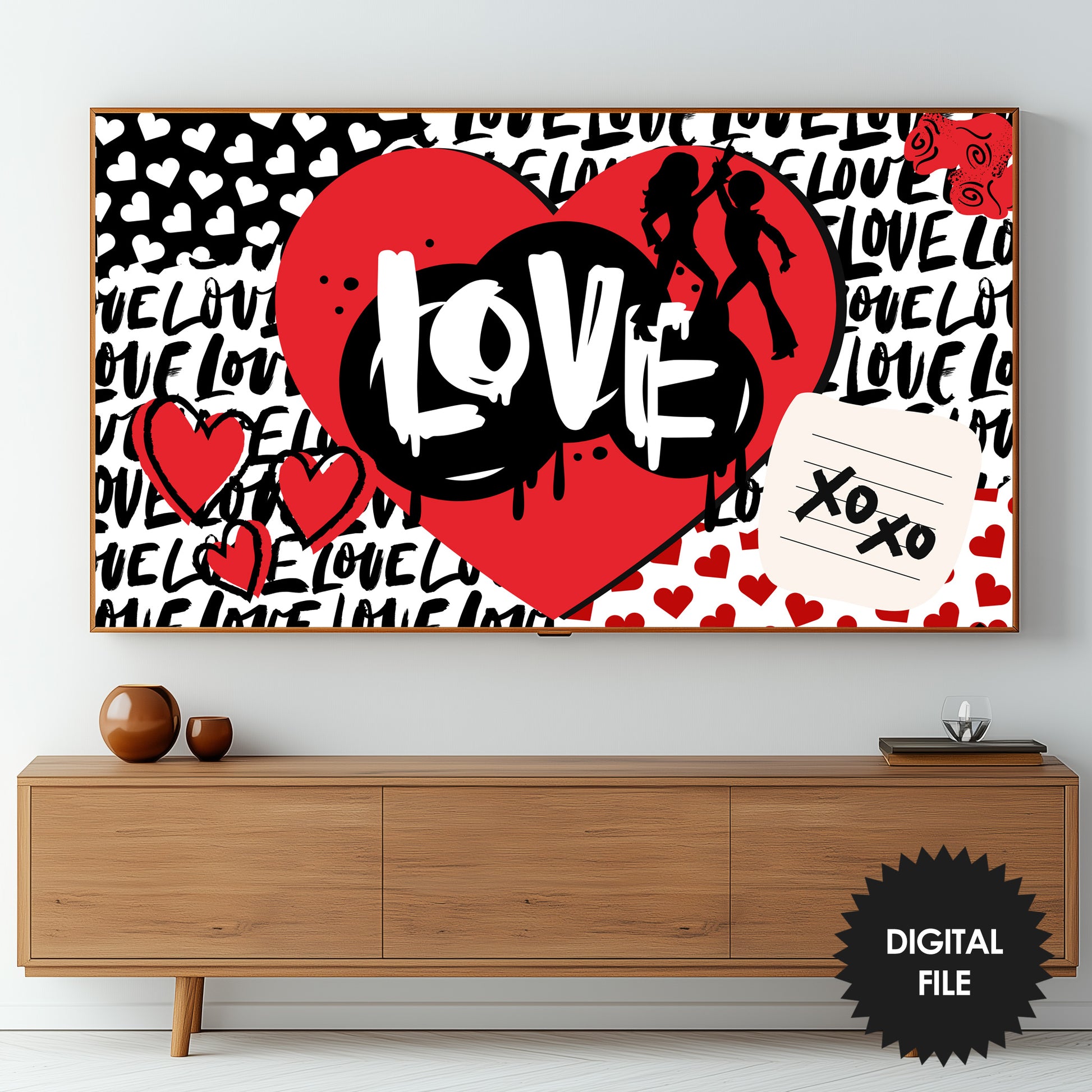 Graffiti Love – Modern Valentine’s Frame TV Art for Kids &amp; Teens preview 2
