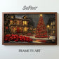 Vintage Christmas Frame TV Art, 10 Images Collage, Vibrant Colors, 3840x2160px JPGs, Instant Digital Download