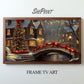 Vintage Christmas Frame TV Art, 10 Images Collage, Vibrant Colors, 3840x2160px JPGs, Instant Digital Download