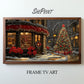 Vintage Christmas Frame TV Art, 10 Images Collage, Vibrant Colors, 3840x2160px JPGs, Instant Digital Download