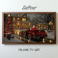 Vintage Christmas Frame TV Art, 10 Images Collage, Vibrant Colors, 3840x2160px JPGs, Instant Digital Download
