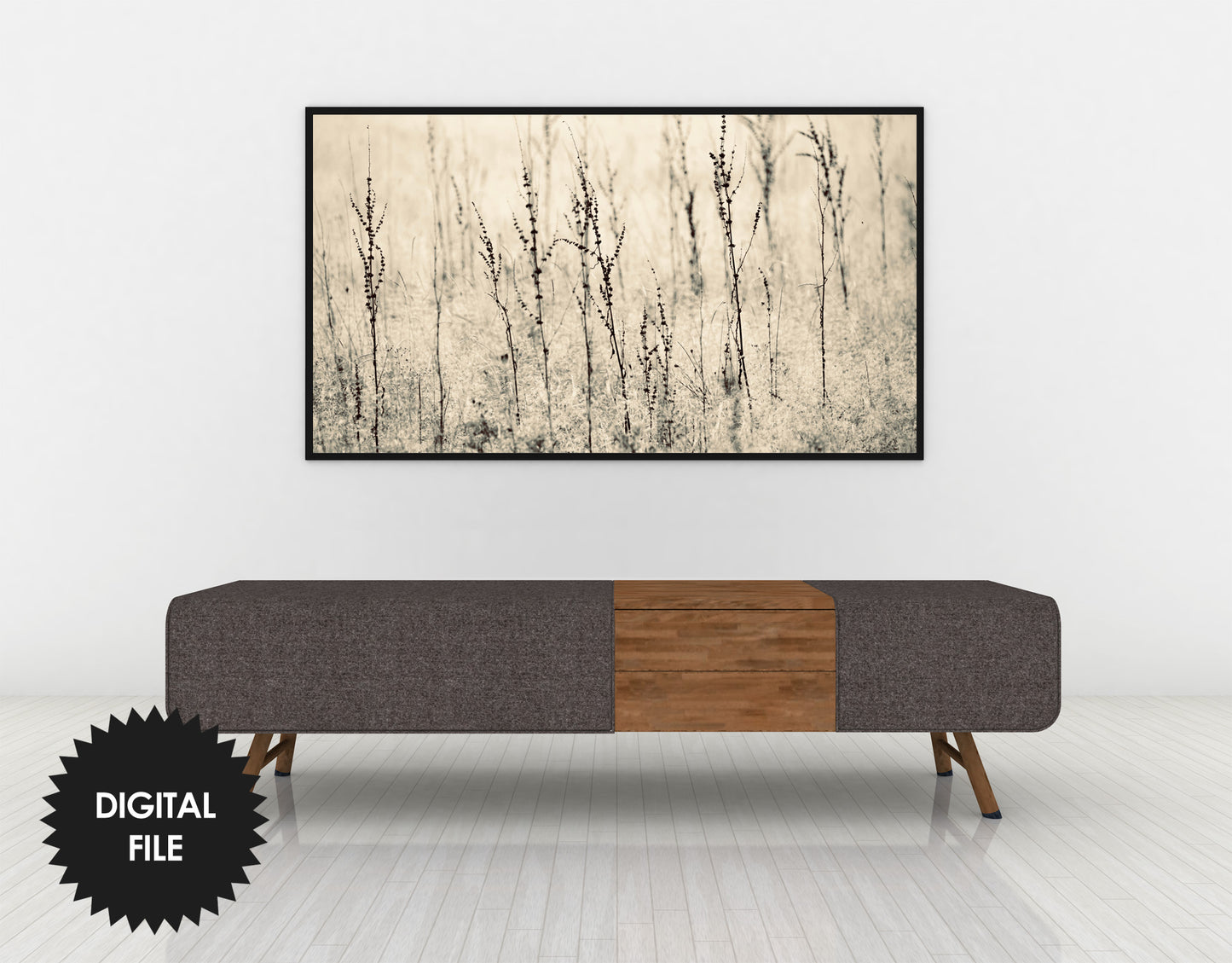 Vintage Fields Samsung Frame TV Art | Monochrome | Digital TV Art | Digital Painting | Instant Download