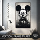 Vertical Frame TV Art, First Version Of Mickey Fan Art, preview on Samsung Frame TV when mounted vertically