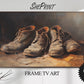 Old Dusty Shoes Vintage Art, Samsung Frame TV Art, Instant Download
