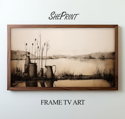 Frame TV Art, Wabi Sabi Art, preview on screen