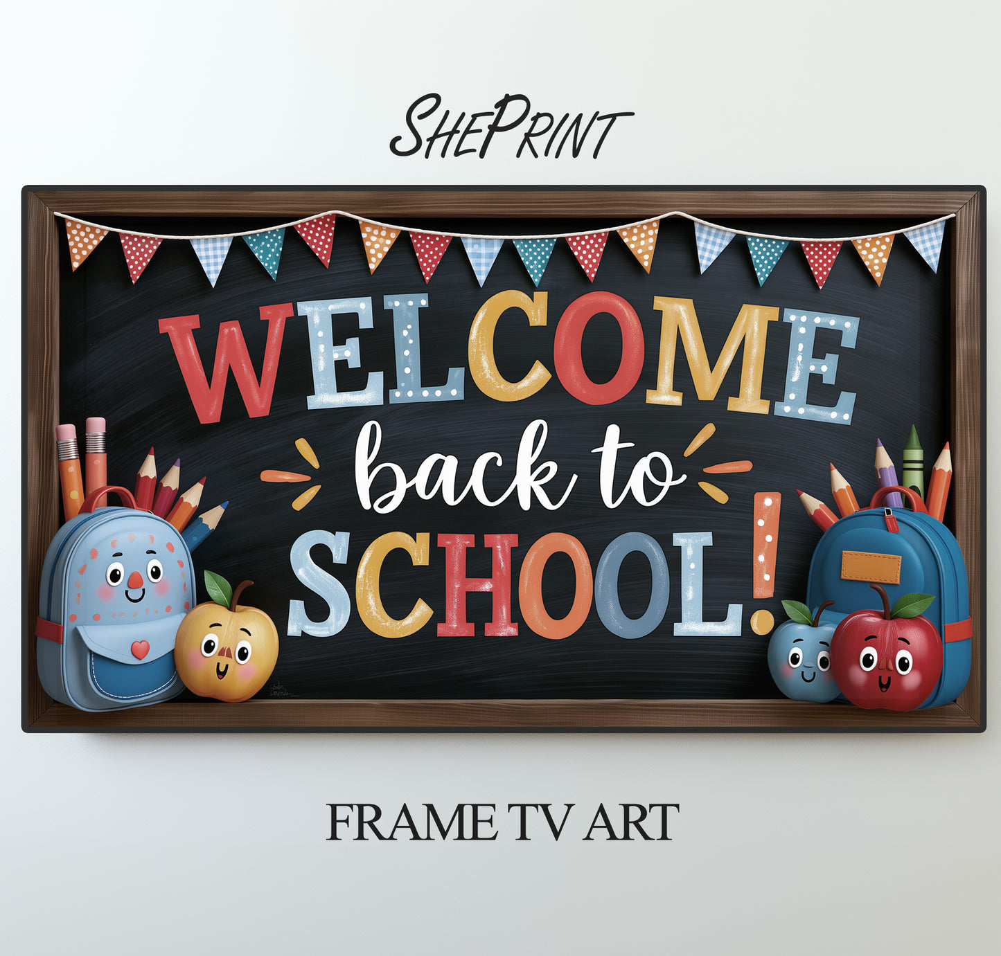 Welcome Back to School | Classroom TV Backdrop | 3840x2160px JPEG Digital Download
