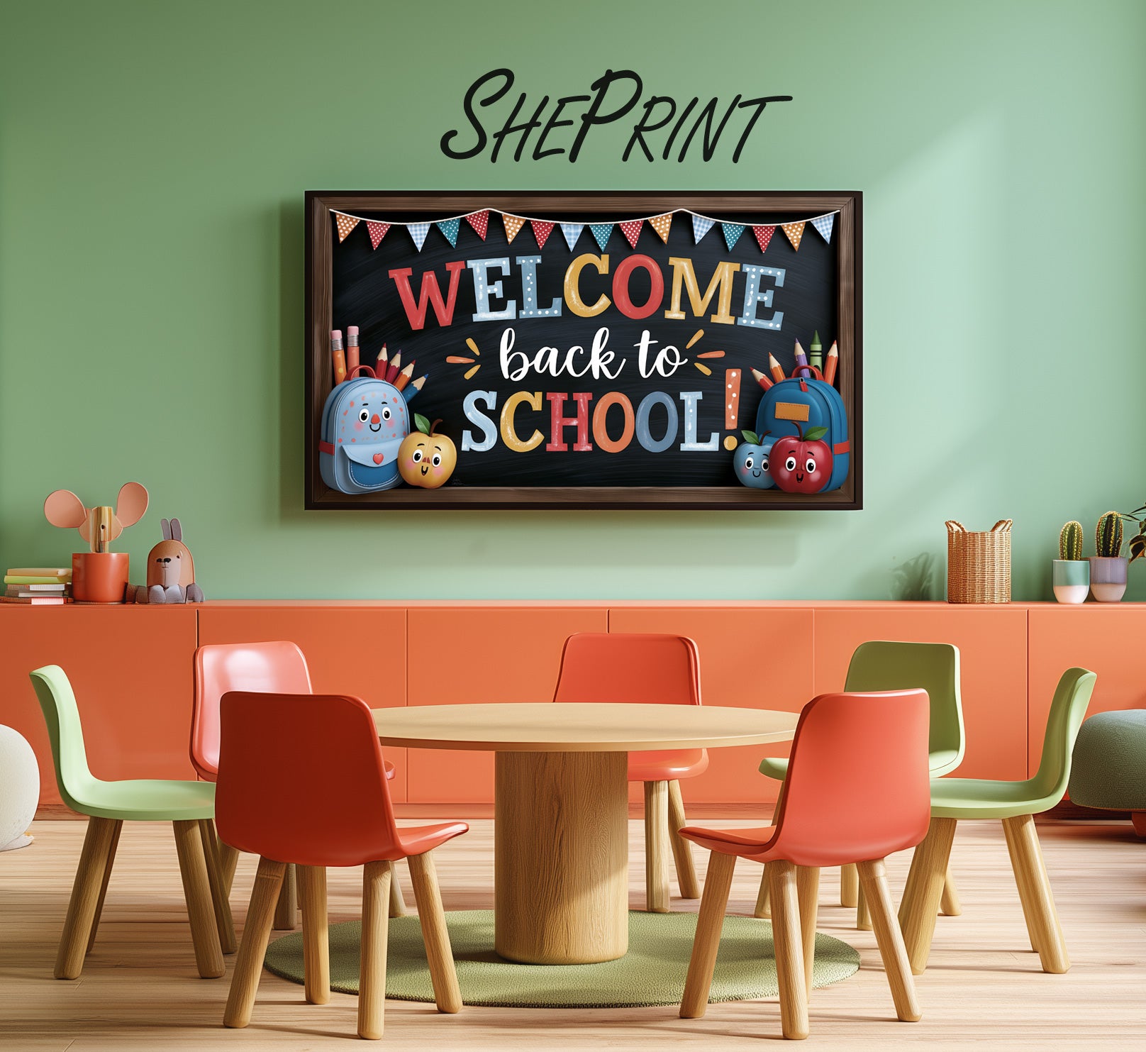 Welcome Back to School | Classroom TV Backdrop | 3840x2160px JPEG Digital Download preview in kindergarten