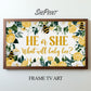 He or She What Will Baby Bee? Gender Reveal Baby Shower Party TV Backdrop | Digital Download