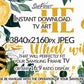 He or She What Will Baby Bee? Gender Reveal Baby Shower Party TV Backdrop | Digital Download close up view