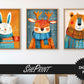 Printable Kids Room or Nursery Wall Art, Winter Animals Art, Set of 3 preview in kids room