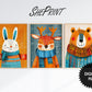 Printable Kids Room or Nursery Wall Art, Winter Animals Art, Set of 3 preview