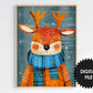 Printable Kids Room or Nursery Wall Art, Winter Animals Art, Set of 3, reindeer art preview