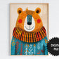 Printable Kids Room or Nursery Wall Art, Winter Animals Art, Set of 3, bear art preview