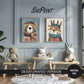 Nursery Wall Art, Winter Animals Kids Room Art, Bear and Fox Prints preview in Scandinavian Nursery