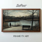 Winter By The Lake Frame TV Art | Oil Painting preview on screen