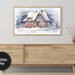 Christmas Frame TV Art | Lonely Winter Cottage | Digital TV Art | Digital Watercolor Painting | Instant Download JPEG