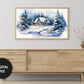 Christmas Frame TV Art | Warm Winter Cottage | Digital TV Art | Digital Watercolor Painting | Instant Download JPEG