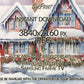 Christmas Frame TV Art | Cheerful Winter Cottage | Digital TV Art | Digital Watercolor Painting | Instant Download JPEG