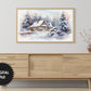 Christmas Frame TV Art | Winter Cottage In The Woods | Digital TV Art | Digital Watercolor Painting | Instant Download JPEG