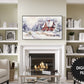 Christmas Frame TV Art | Snowy Winter Cottage | Digital TV Art | Digital Watercolor Painting | Instant Download JPEG