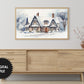 Christmas Frame TV Art | Country Winter Cottage | Digital TV Art | Digital Watercolor Painting | Instant Download JPEG