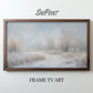 Frame TV Art Winter Landscape Painting preview with wooden frame