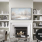 Frame TV Art Winter Landscape Painting preview in modern living room