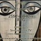 Vertical Frame TV Art, Woman Face Cubist Abstract Art, Neutral Colors close up view