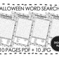 Halloween Word Search Pages For Kids,10 Digital Printable Pages 1-4 page preview