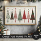 Samsung Frame TV Art Christmas Trees Rustic Collage preview with light wooden frame